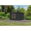 Gartenhaus mit Flachdach anthrazit