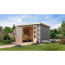 Gartenhaus 'Komet 5 D' Fichtenholz wassergrau / weiß 298,5 x 209 x 242,5 cm