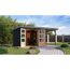 Gartenhaus-Set 'Komet 3,5 C' Fichtenholz anthrazit / graualuminium mit Anbaudach 2,35 m breit 454,5 x 209 x 242,5 cm