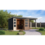 Gartenhaus-Set 'Komet 3,5 C' Fichtenholz anthrazit / graualuminium mit Anbaudach 2,35 m breit 454,5 x 209 x 242,5 cm