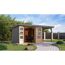 Gartenhaus-Set 'Komet 3,5 D' Fichtenholz wassergrau / graualuminium mit Anbaudach 2,35 m breit 454,5 x 209 x 242,5 cm