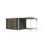 Gartenhaus-Set 'Komet 5 B' Fichtenholz terragrau / weiß mit Anbaudach 2,35 m breit 514,5 x 209 x 242,5 cm
