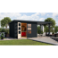 Gartenhaus-Set 'Komet 5 C' Fichtenholz anthrazit / anthrazit mit Anbaudach 2,35 m breit 514,5 x 209 x 242,5 cm