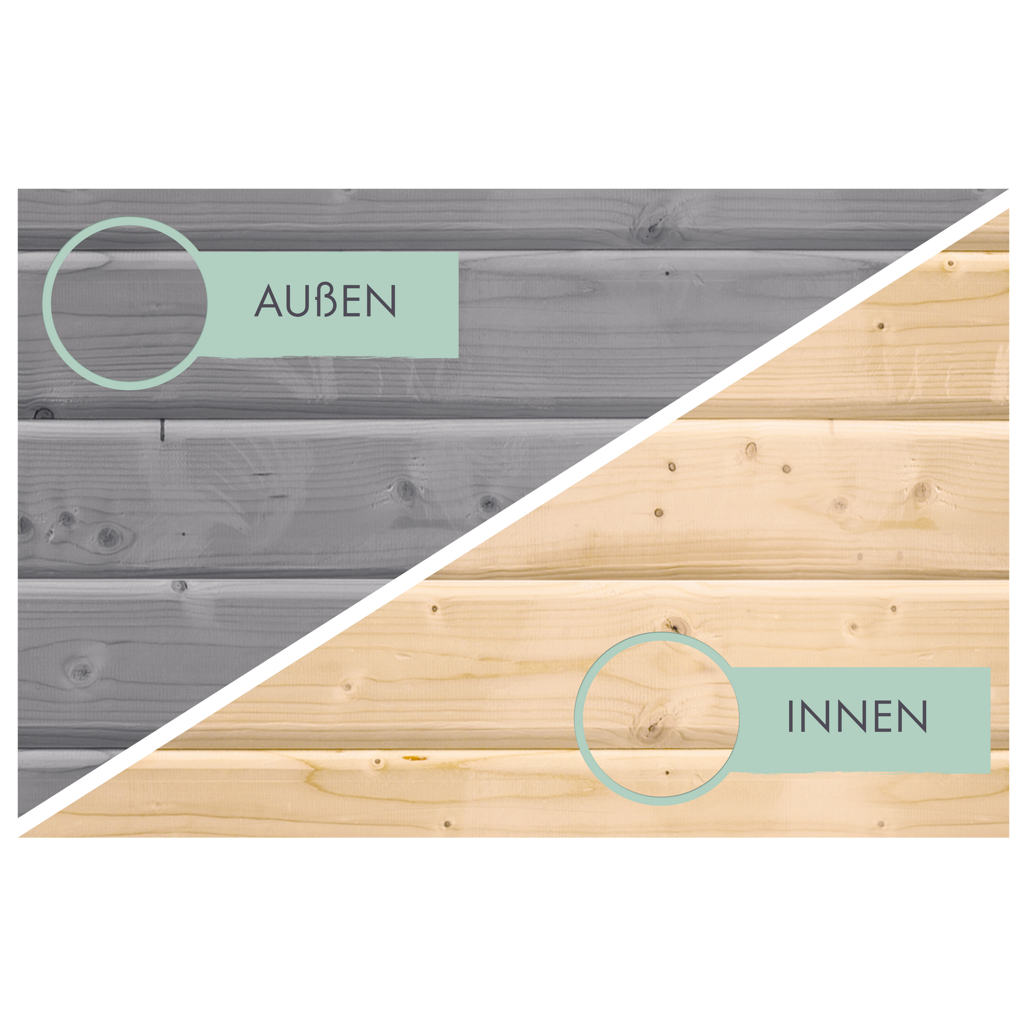 Gartenhaus-Set 'Komet 5 D' Fichtenholz wassergrau / anthrazit mit Anbaudach 2,35 m breit 514,5 x 209 x 242,5 cm