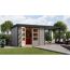 Gartenhaus-Set 'Komet 5 D' Fichtenholz wassergrau / anthrazit mit Anbaudach 2,35 m breit 514,5 x 209 x 242,5 cm
