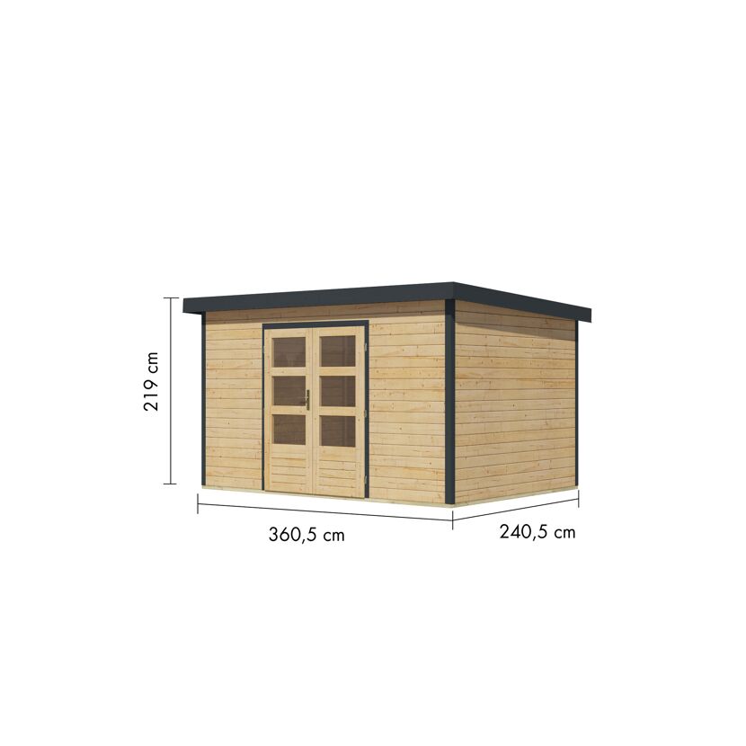 Gartenhaus aus Holz mit Maßen