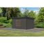 Gartenhaus 'Meteor 7 B' Fichtenholz terragrau / anthrazit 360,5 x 219 x 240,5 cm