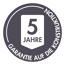 5 Jahre Garantie auf die Konstruktion