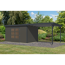 Gartenhaus-Set 'Meteor 7 B' Fichtenholz terragrau / anthrazit mit Anbaudach ca. 3 m breit 663,5 x 219 x 240,5 cm