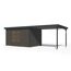 Gartenhaus-Set 'Meteor 7 B' Fichtenholz terragrau / anthrazit mit Anbaudach ca. 3 m breit 663,5 x 219 x 240,5 cm