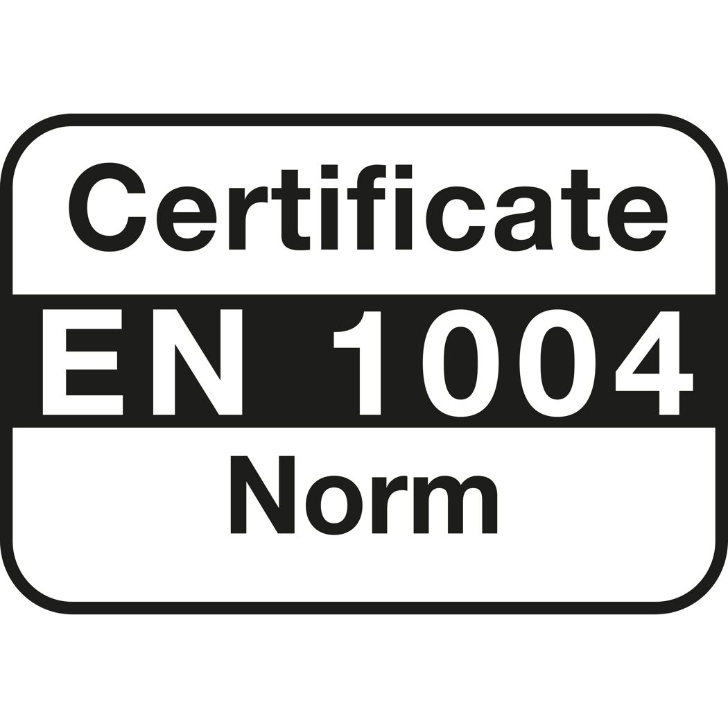 Zertifikatsnorm EN 1004