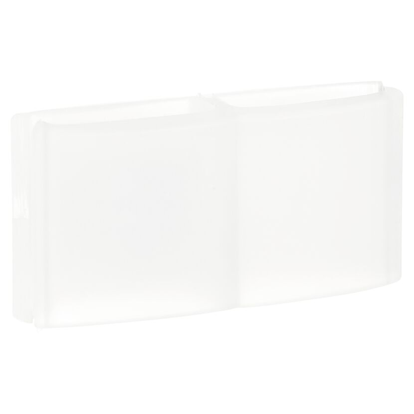 Zwei weiße Kunststoff-Mattenverbinder