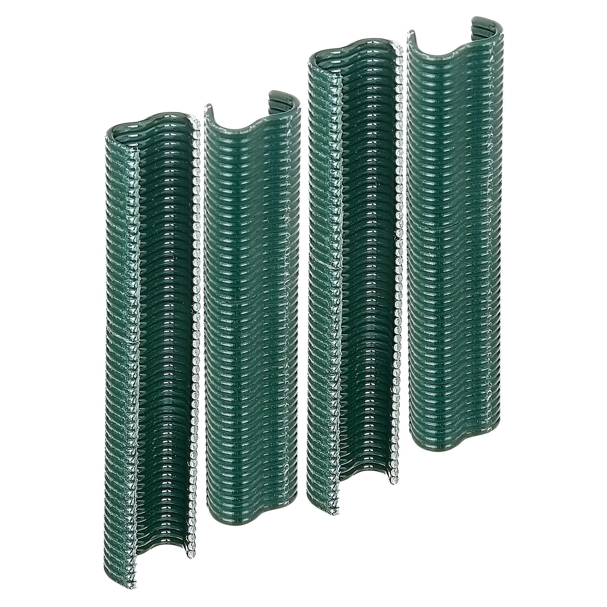 Drei grüne Drahtklammern