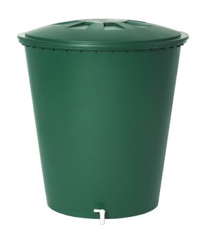 Regentonne mit Deckel tannengrün 510 l