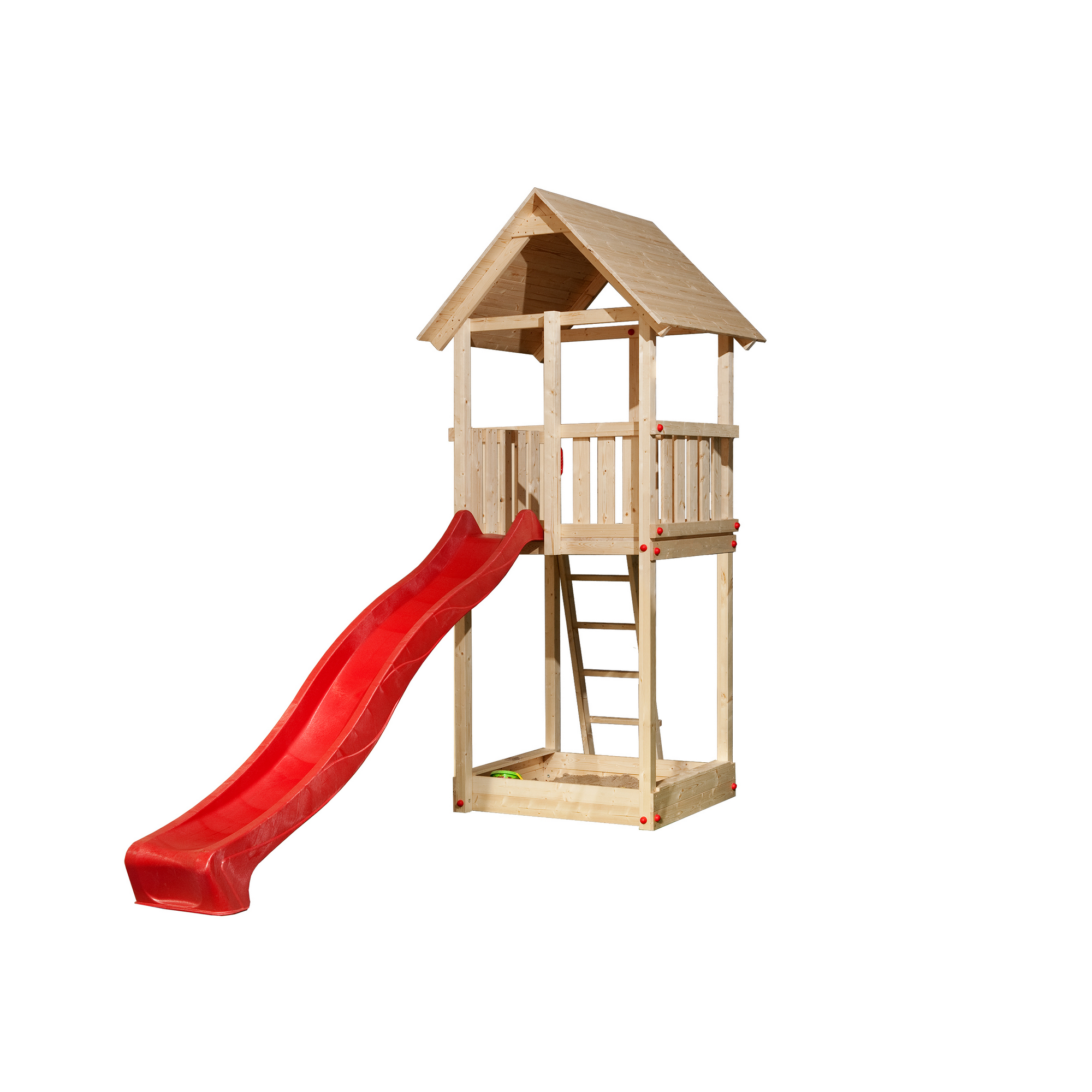 Spielturm 'Woody' mit Wasserrutsche, rot, 100 x 331 x 374 cm + product picture