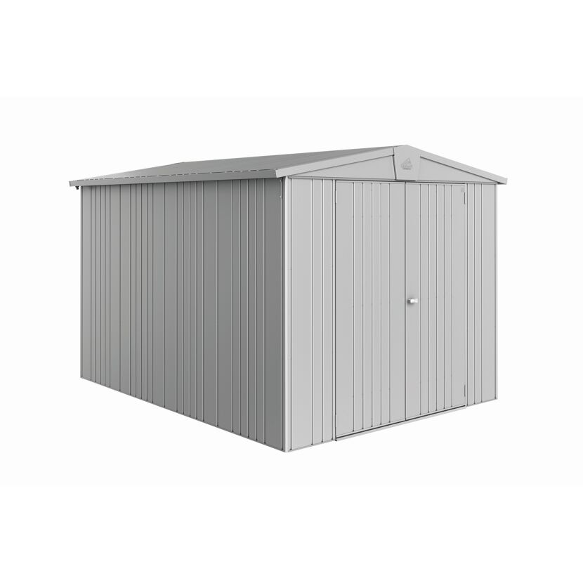 Gerätehaus aus Metall in Grau