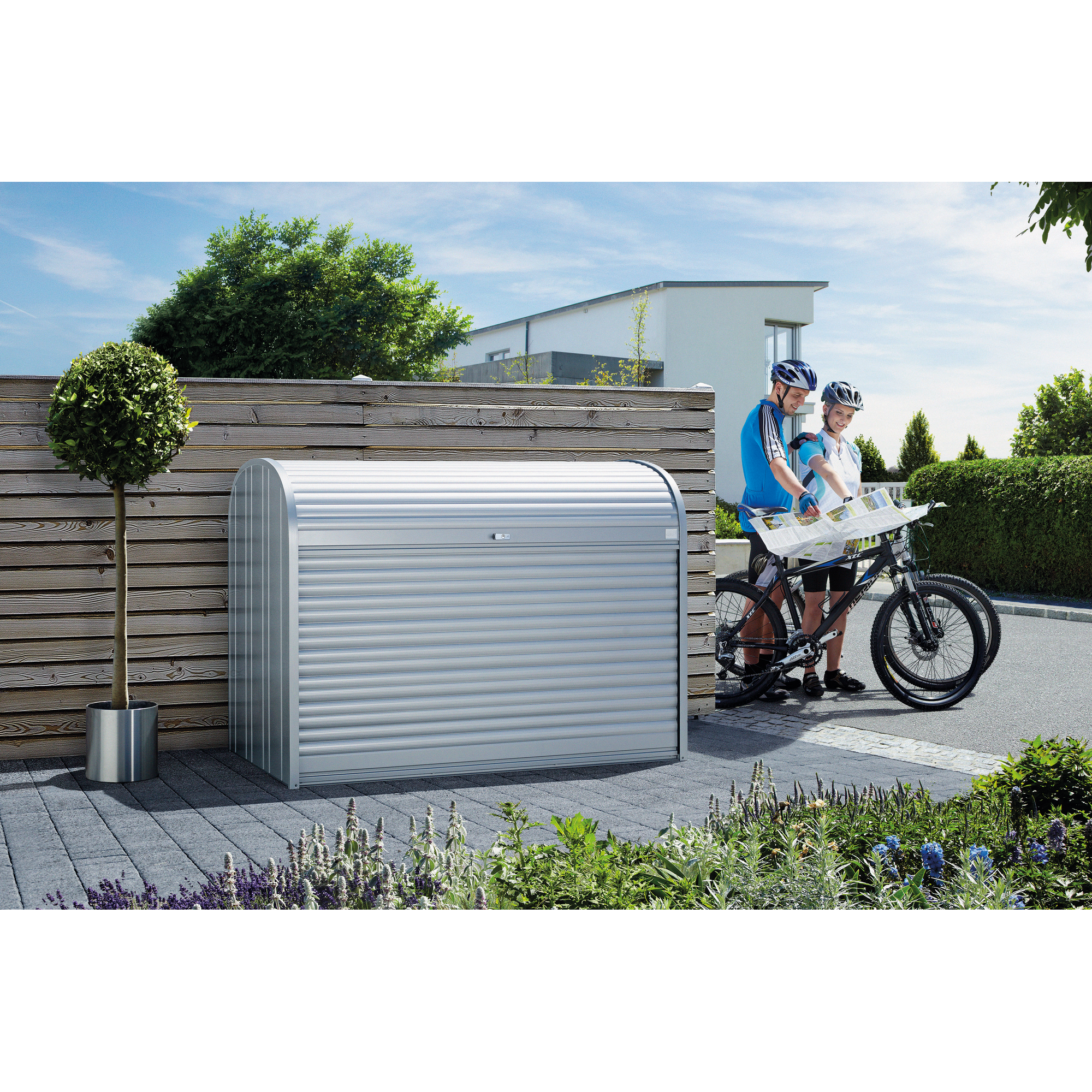 Garten- und Mülltonnenbox 'StoreMax 160' silber-metallic + product picture