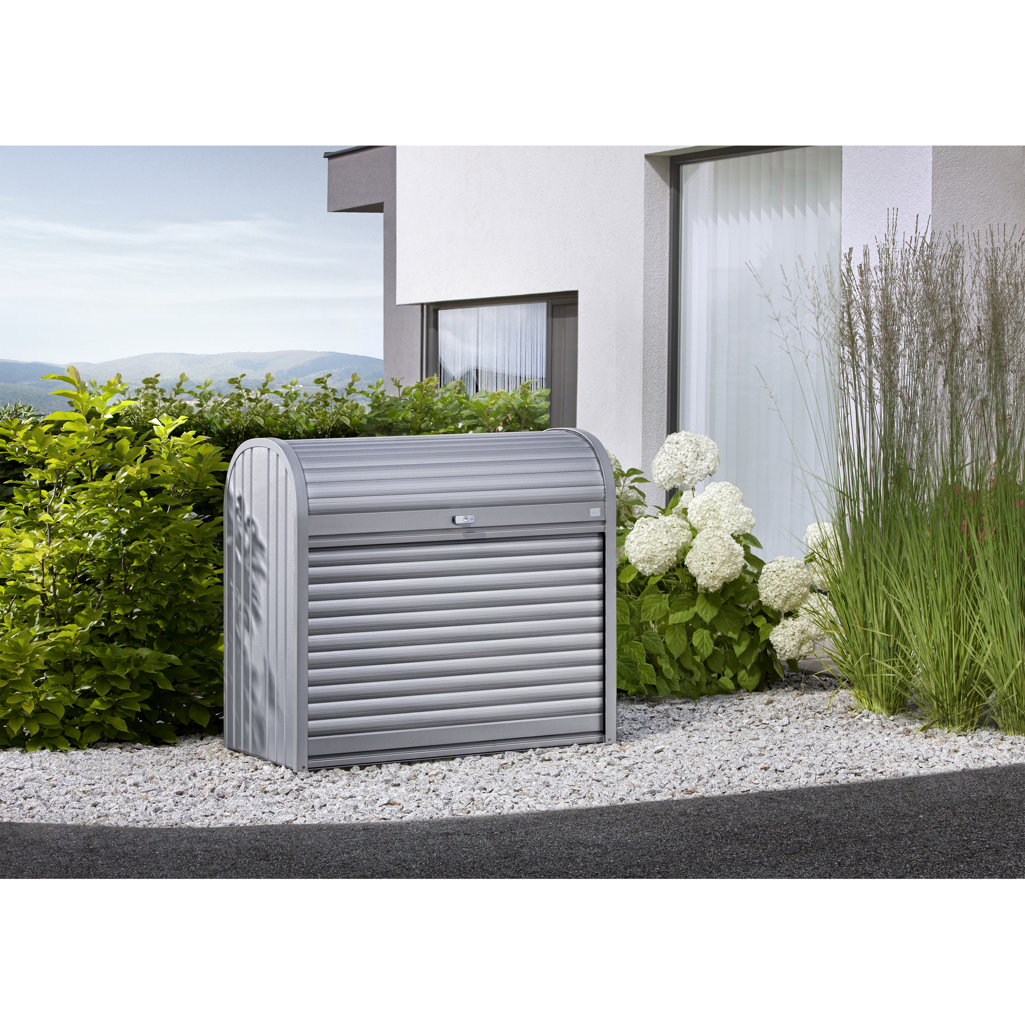 Garten- und Mülltonnenbox 'StoreMax 120' silber-metallic + product picture