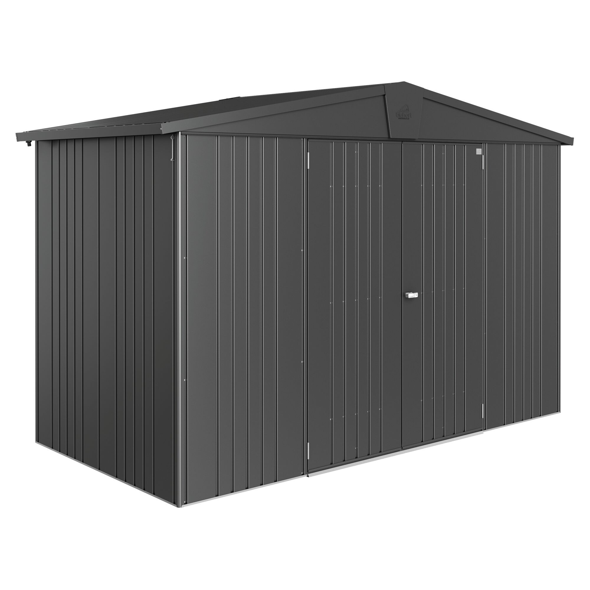 Gerätehaus dunkelgrau, geschlossen