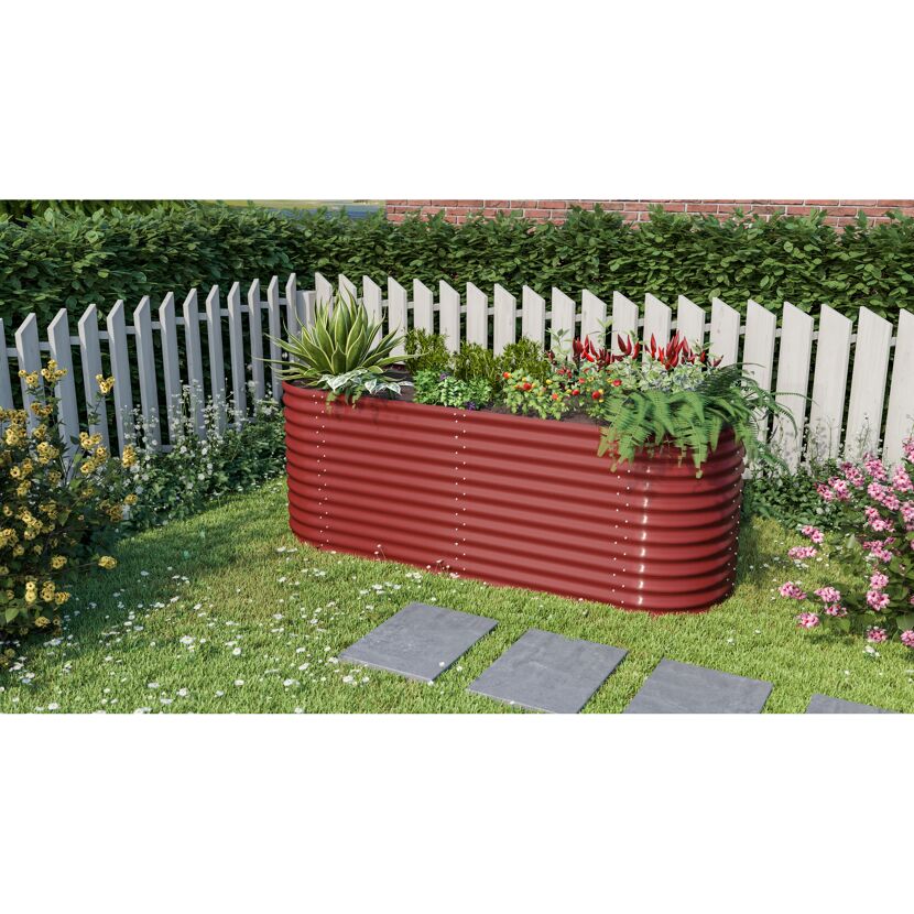 Hochbeeterweiterung 'Stretched 858' rubinrot 80 x 85,6 cm