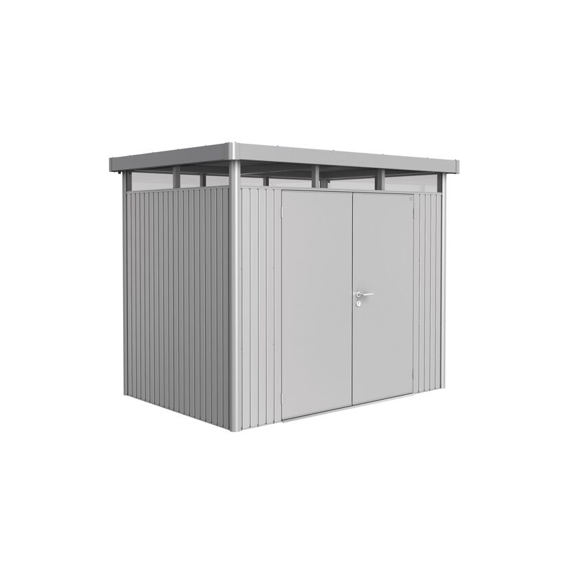 Gerätehaus 'Highline H2' silbern, Doppeltür