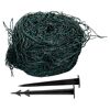 Grünes Teichnetz und Heringe