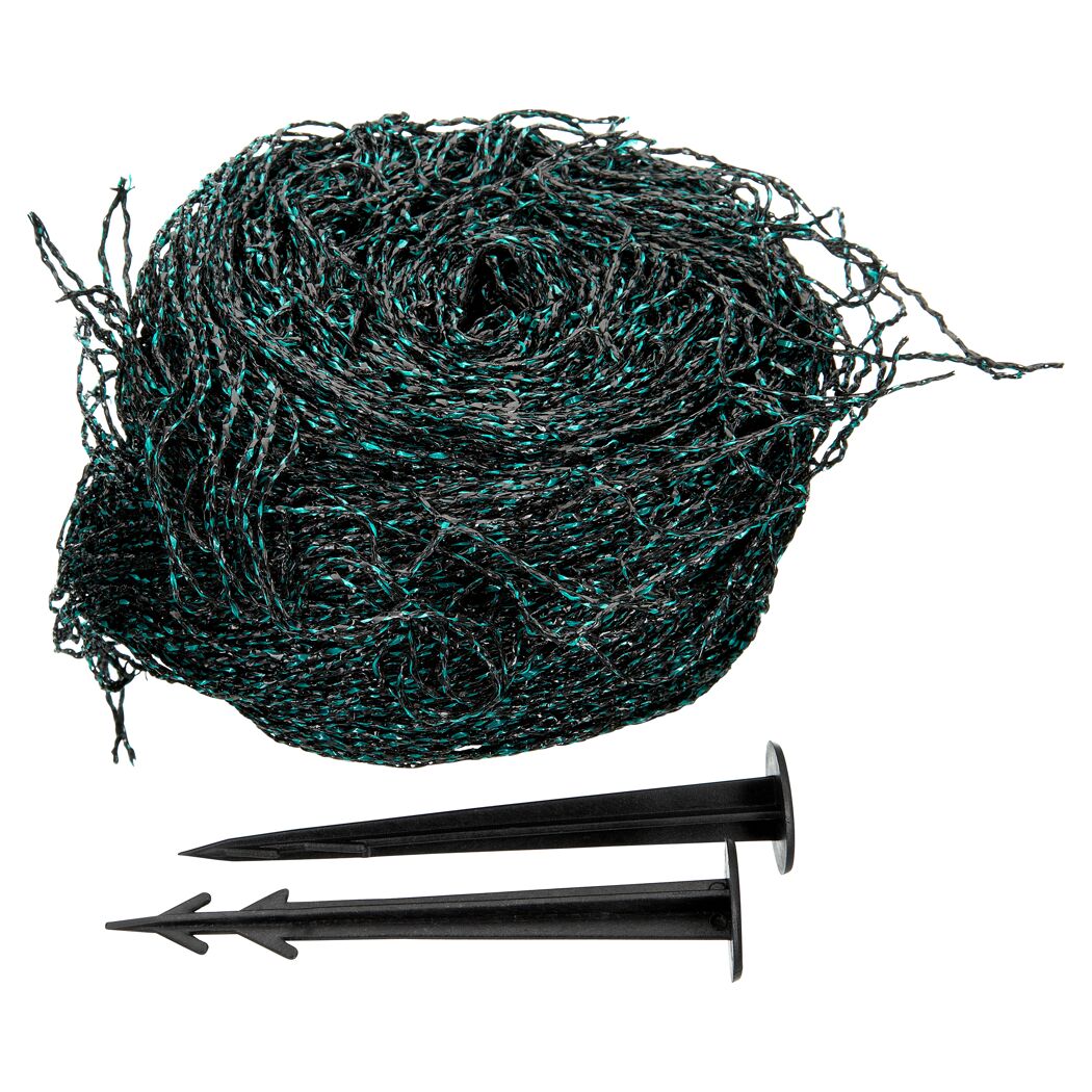 Grünes Teichnetz und Heringe