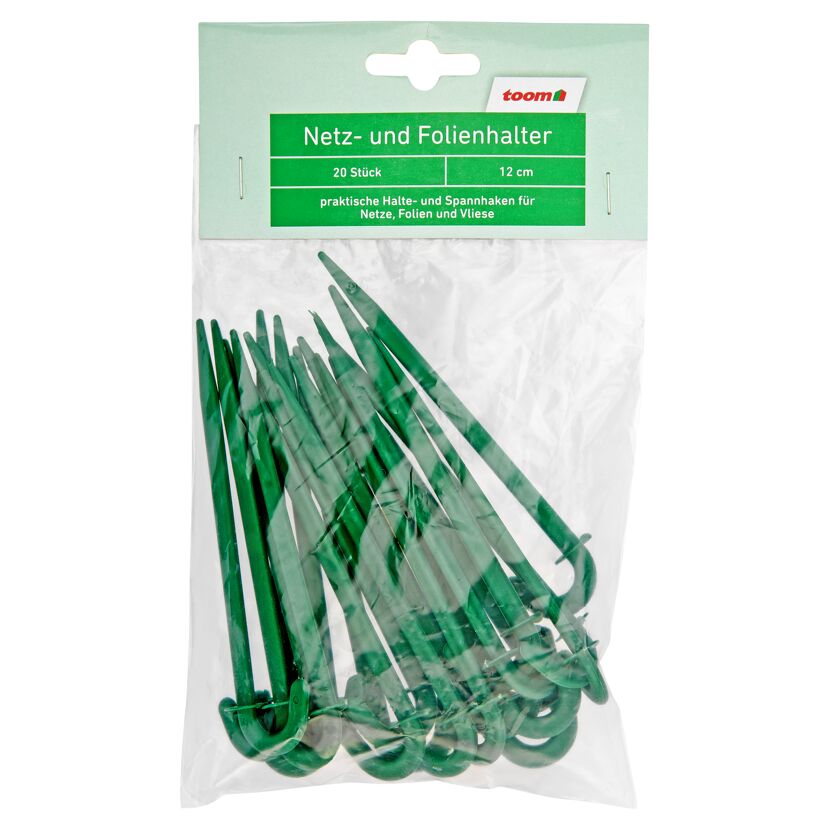 Netz- und Folienhalter grün 12 cm 20 Stück