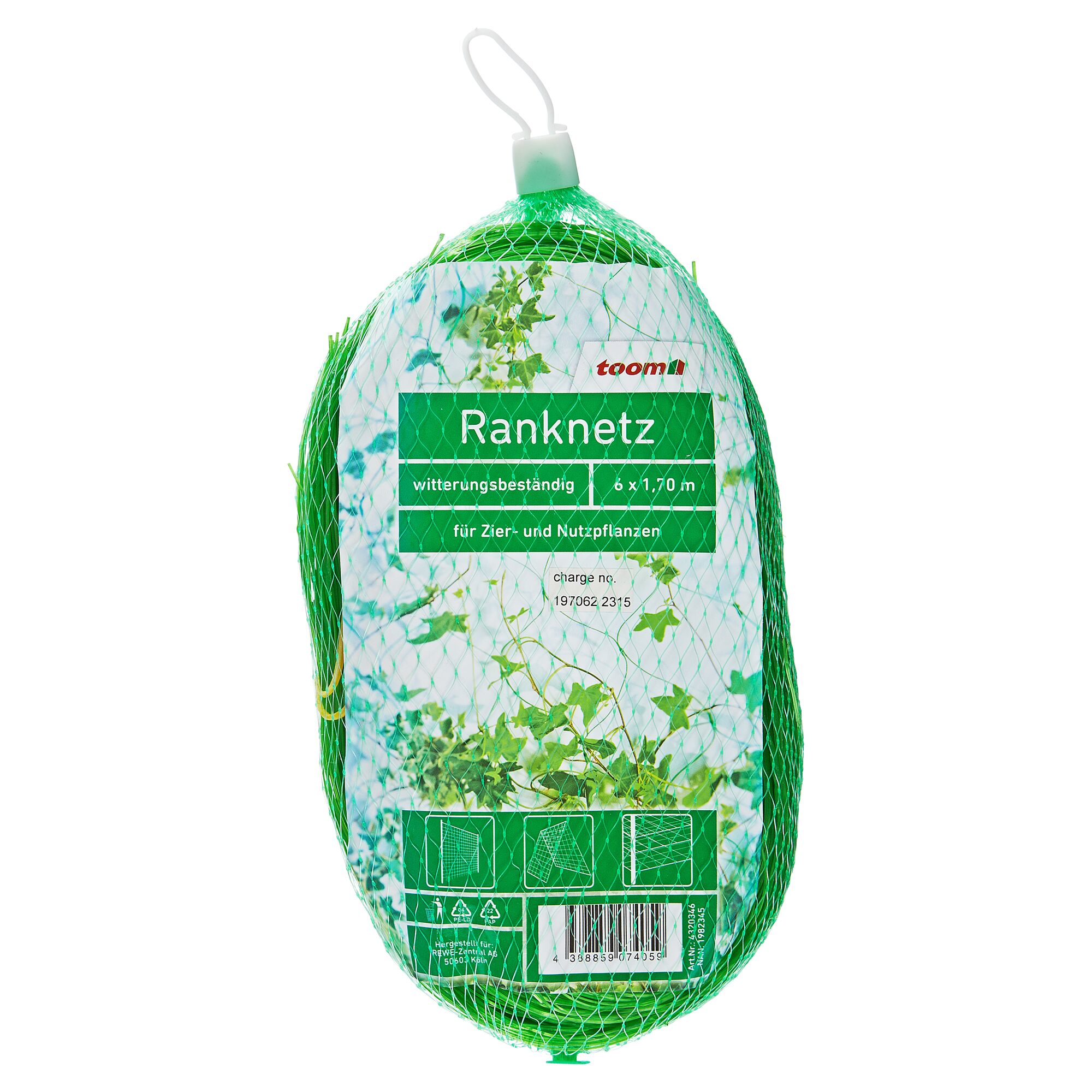 Grünes Ranknetz von toom in Verpackung