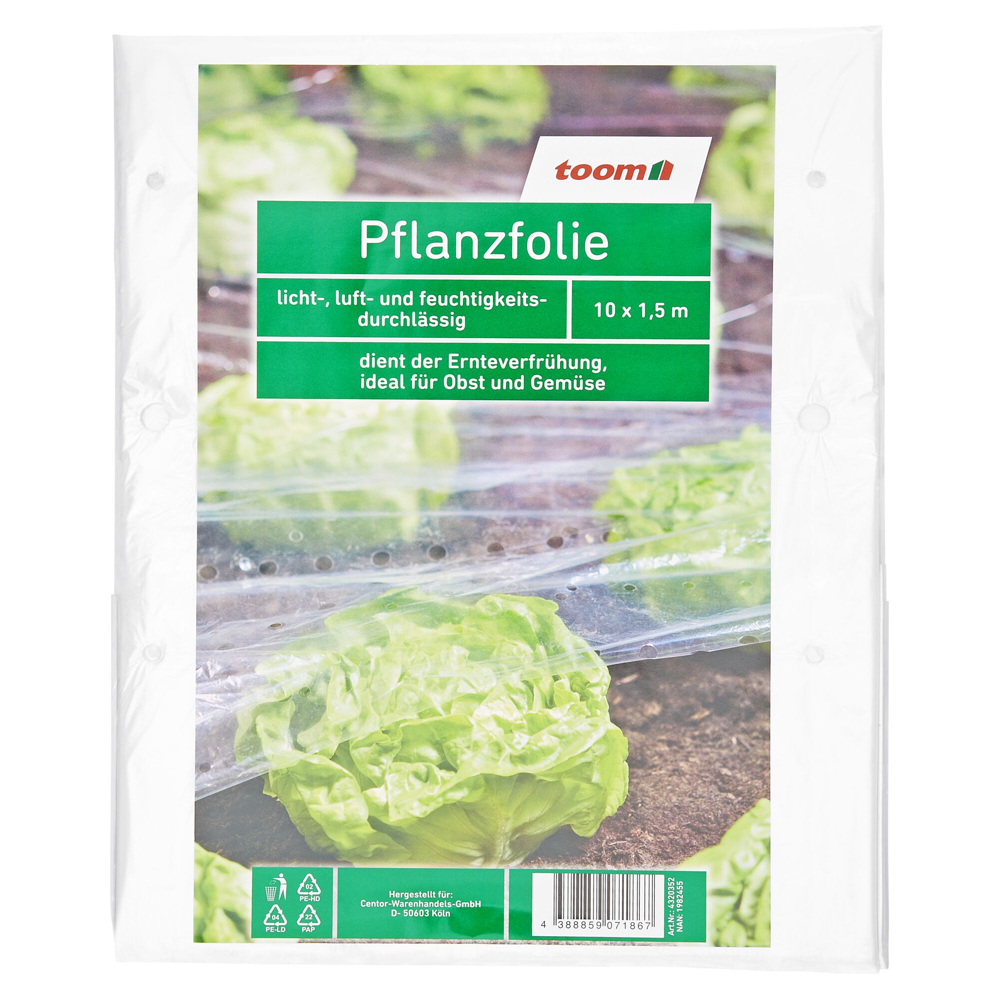 Toom Pflanzfolie 10 x 1,5 m für Obst und Gemüse