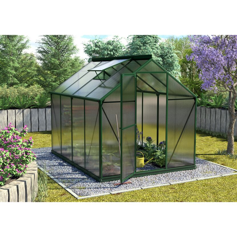 Grünes Gewächshaus Triton 5000 im Garten