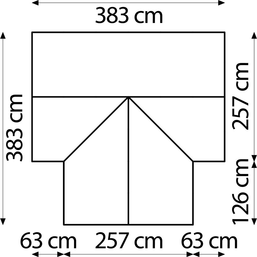 Abmessungen Gewächshaus Sirius