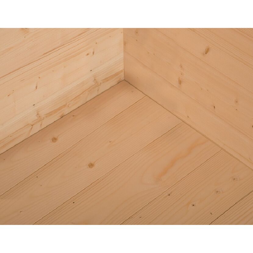 Holzfußboden für Gerätehaus