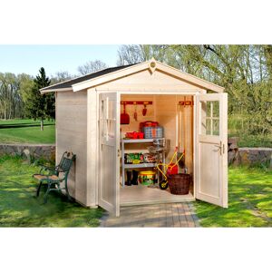 Blockbohlenhaus 'Luna 3' naturfarben