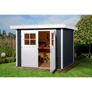 Blockbohlenhaus 'Vinea Color plus' Größe 1, anthrazit