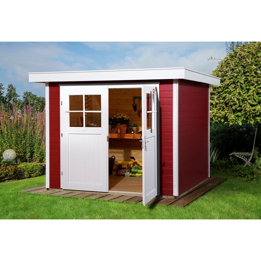 Blockbohlenhaus 'Vinea Color plus' Größe 3, schwedenrot