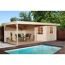 Gartenhaus am Pool mit Essgruppe