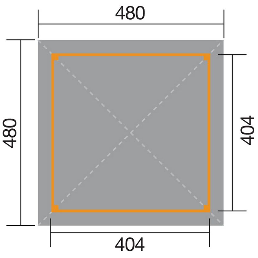 Gartenoase 651, Maße 480 x 404