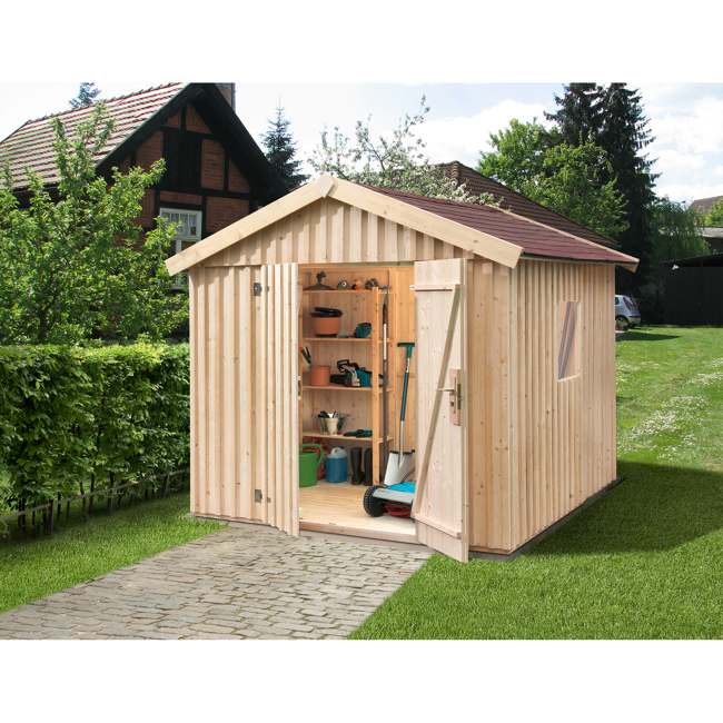 Bild von Gartenhaus 'Schwedenhaus' naturfarben, Größe 3