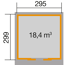 Gartenhaus Massivholz anthrazit 295 x 299 cm