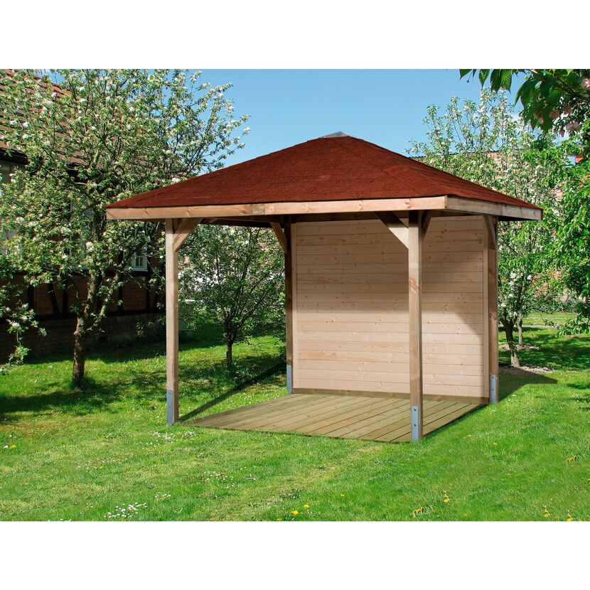 Wandelement für Viereck-Gartenlaube 'Paradies 2' naturfarben 333 x 333 cm