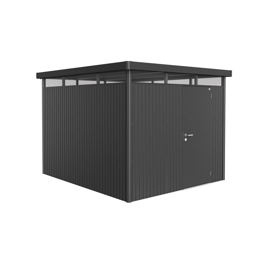 Gerätehaus 'HighLine H5' dunkelgrau mit Einzeltür 275 x 315 x 222 cm