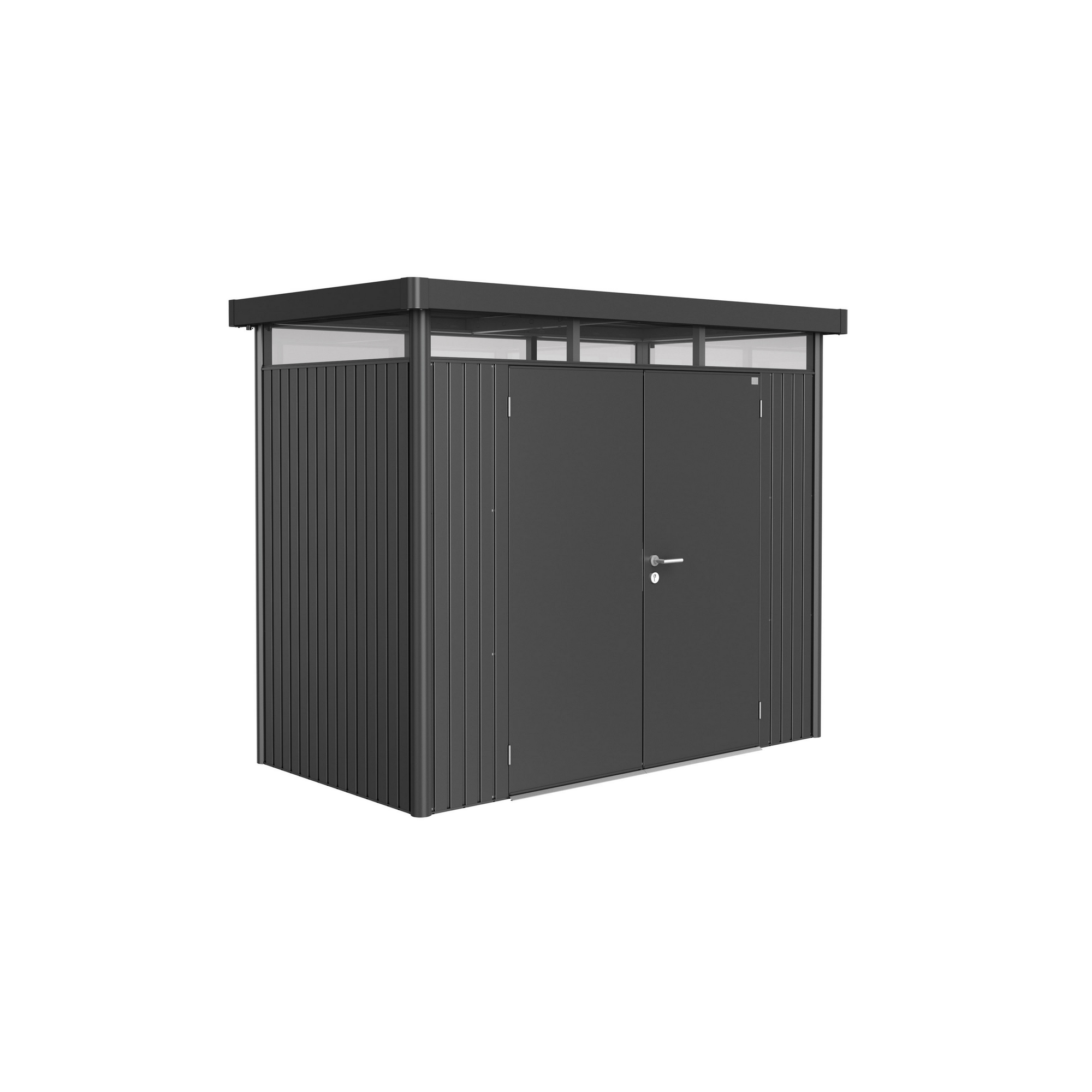 Gerätehaus 'HighLine H1' dunkelgrau Doppeltür 275 x 155 x 222 cm