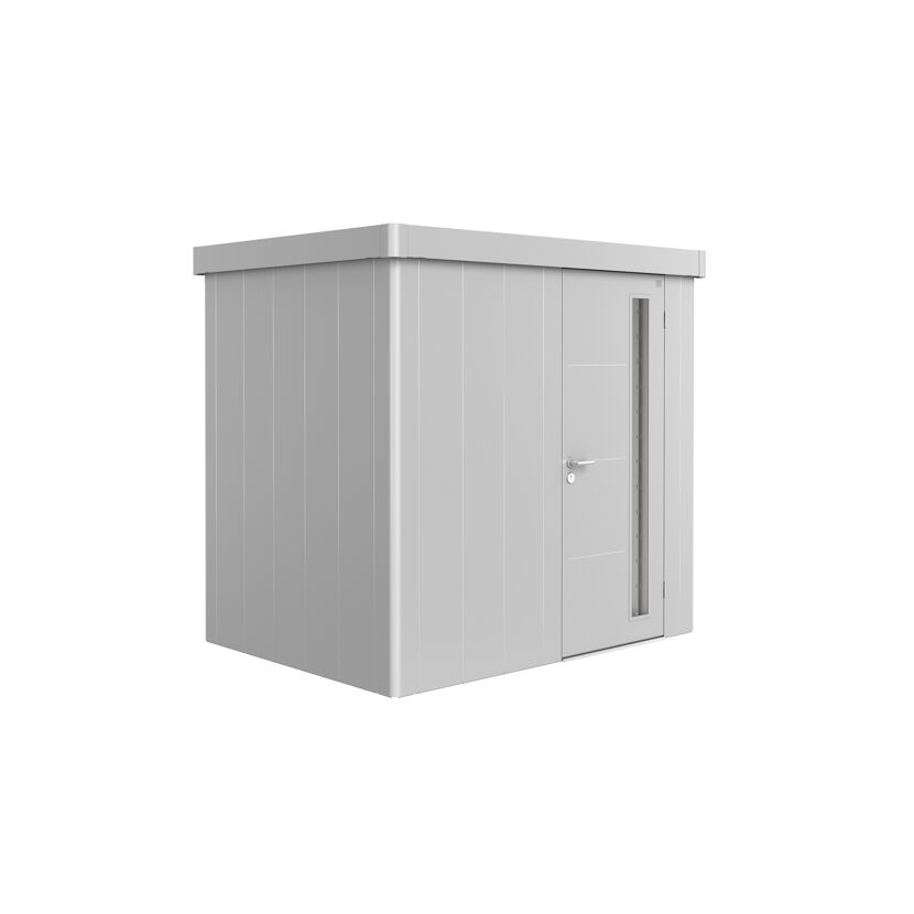Silber-metallic Gerätehaus 'Neo 1B' mit Standardtür