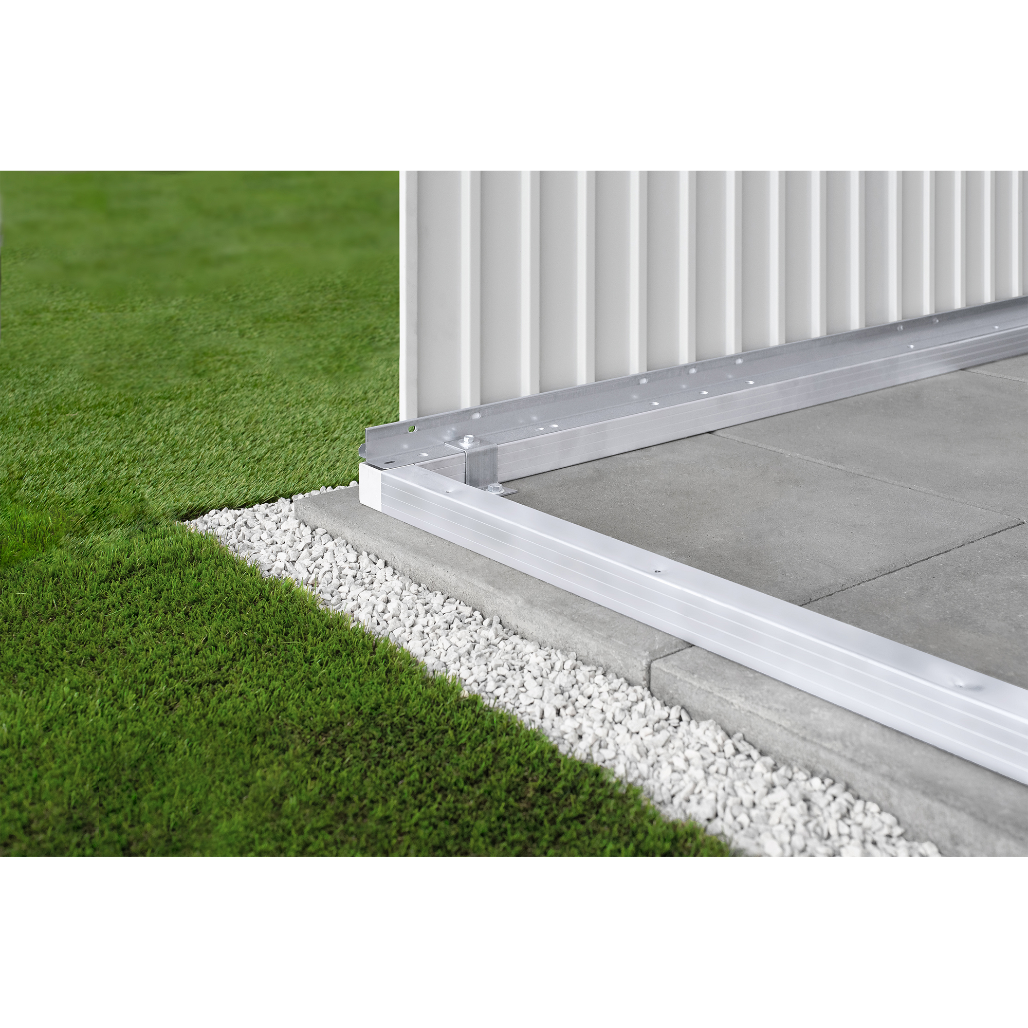 Bodenrahmen für Gerätehaus "HighLine" Aluminium H5