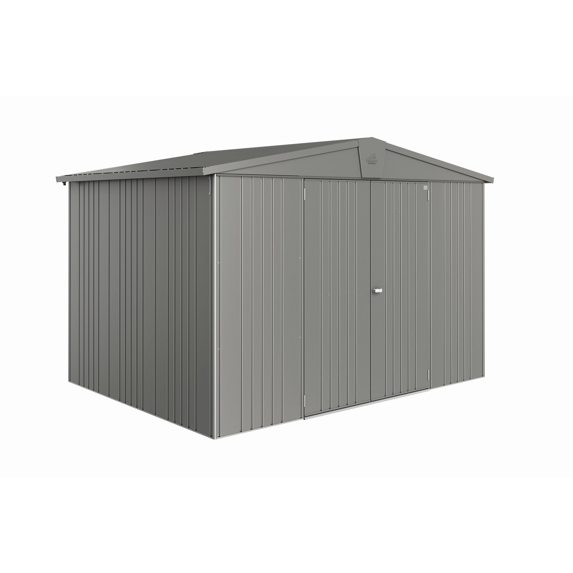 Gerätehaus 'Europa 5' in Quarzgrau metallic.