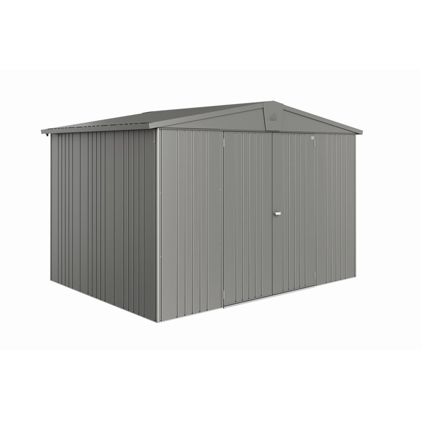 Graues Metall-Gerätehaus