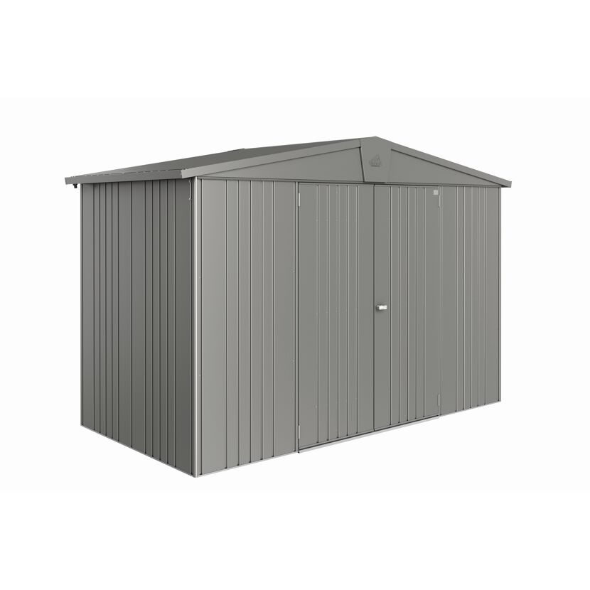 Graues Metall-Gerätehaus von Biohort
