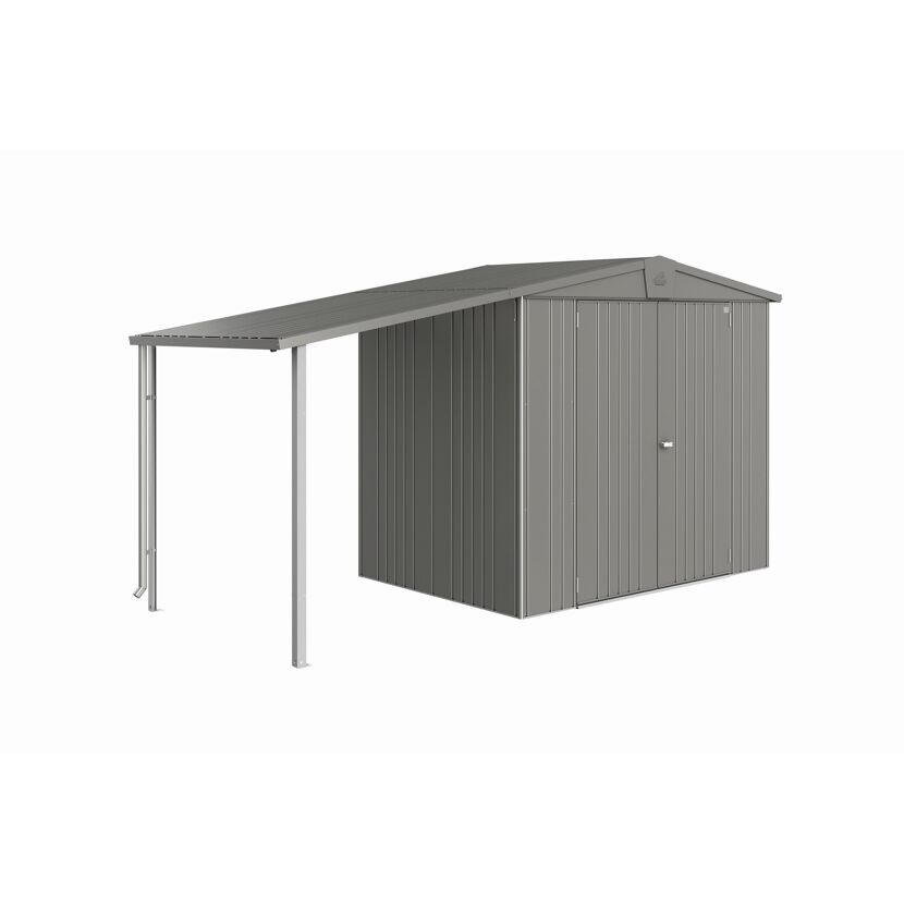 Metallgerätehaus mit Anlehnschutz
