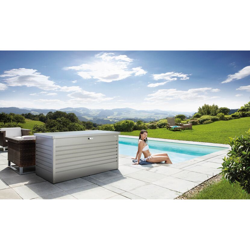 Gartenbox 'FreizeitBox 160' Stahl grau 160 x 83 x 79 cm